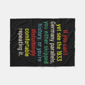 If You Can't Yet See The 1933 Germany Parallels Yo Fleece Deken (Voorkant (Horizontaal))