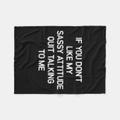If You Don't Like My Sy Attitude, Funny, Jokes, Sa Fleece Deken (Voorkant (Horizontaal))