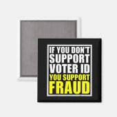 If You Don't Suprt Voter Id You Suprt F.raud Magneet (Voorkant / Achterkant)