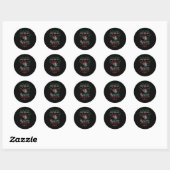 If You Jingle Me Bells White Christmas  Ronde Sticker (Vel)