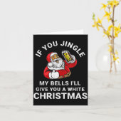 If You Jingle My Bells Funny Christmas Shirt Santa Kaart (Gele Bloem)