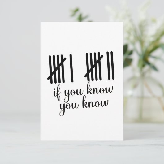 If You Know You Know Six Seven 6 7 Math  Kaart (Staand voorkant)