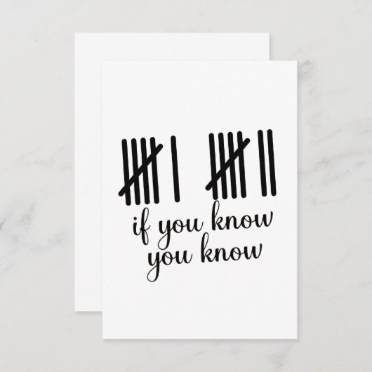 If You Know You Know Six Seven 6 7 Math  Kaart (Voorkant / Achterkant)