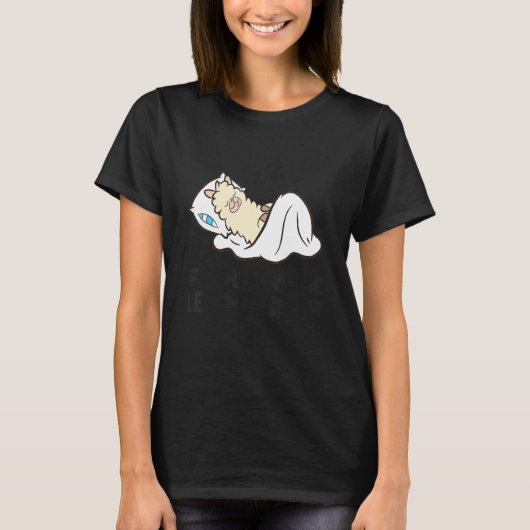 If You Love Me Let Me Sleep Cute Sleeping Alpaca P T-shirt (Voorkant)