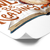 If You Need Me Owl Be Reading Funny Book Lover Stu Poster (Hoek)