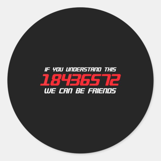 If You Understand This 18436572 Funny Mechanic Car Ronde Sticker (Voorkant)