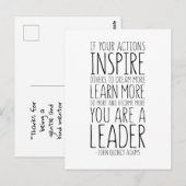 If Your Actions Inspire Others, John Quincy Adams Briefkaart (Voorkant / Achterkant)