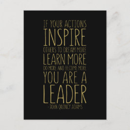 If Your Actions Inspire Others, John Quincy Adams Briefkaart