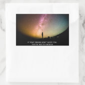 If your dreams don't scare you rechthoekige sticker (Tas)