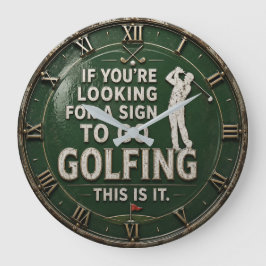 If You're Looking for a Sign to Go Golfing Golfer Grote Klok