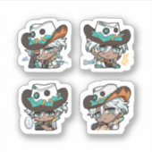 Ifa Genshin Impact 4 stickers op een vel (Voorkant)