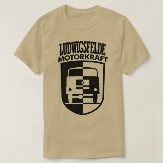 IFA Ludwigsfelde Motorkraft Coat of Arms Black T-shirt (Design voorkant)