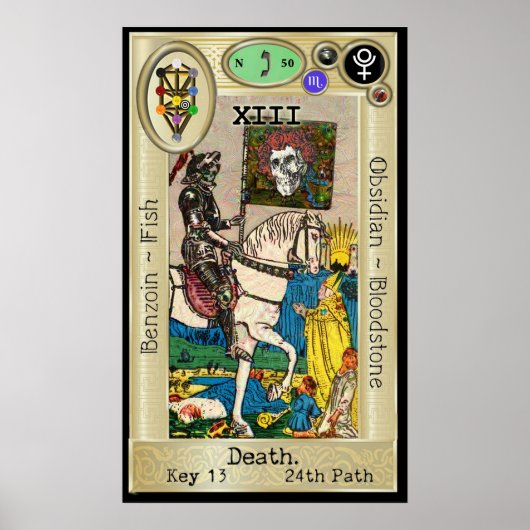 Ifdawn DeepDream Tarot Key 13 ~ Death Poster (Voorkant)