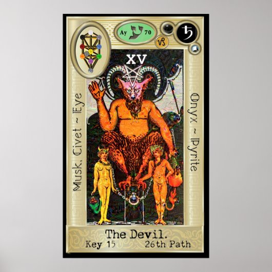 Ifdawn Deepdream Tarot Key 15 ~ The Devil Poster (Voorkant)