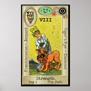 Ifdawn DeepDream Tarot Key 8 ~ Sterkte Poster