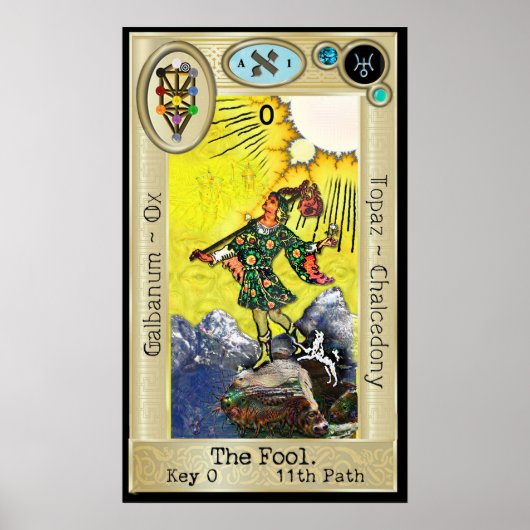 Ifdawn Deepdroom Tarot Key 0 ~ The Fool Poster (Voorkant)