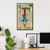 Ifdawn Deepdroom Tarot Key 12 ~ Hanged Man Poster (Thuiskantoor)