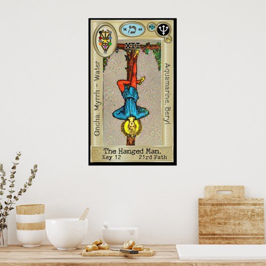 Ifdawn Deepdroom Tarot Key 12 ~ Hanged Man Poster (Keuken)