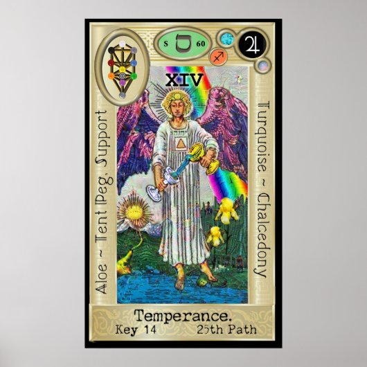 Ifdawn Deepdroom Tarot Key 14 ~ Temperance Poster (Voorkant)