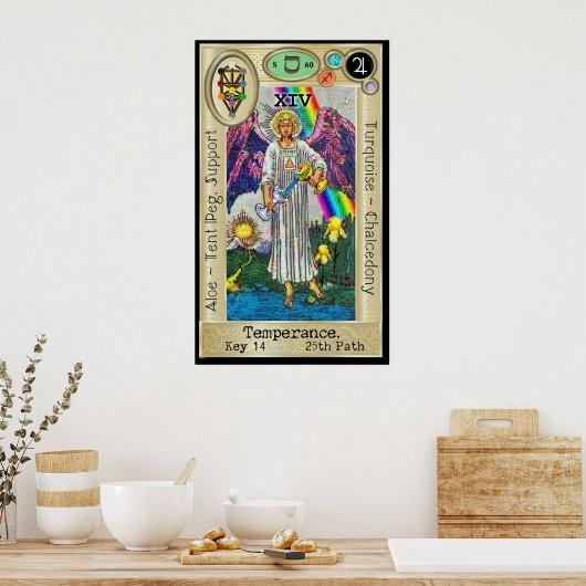 Ifdawn Deepdroom Tarot Key 14 ~ Temperance Poster (Keuken)