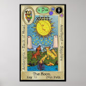 Ifdawn Deepdroom Tarot Key 18 ~ The Moon Poster (Voorkant)