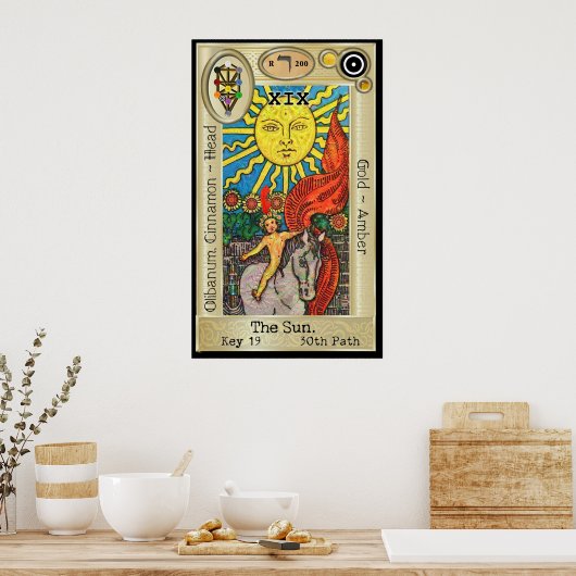 Ifdawn Deepdroom Tarot Key 19 ~ The Sun Poster (Keuken)