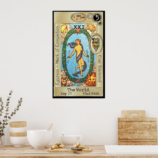 Ifdawn Deepdroom Tarot Key 21 ~ The World Poster (Keuken)