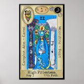 Ifdawn Deepdroom Tarot Key 2 ~ The High Priestess Poster (Voorkant)