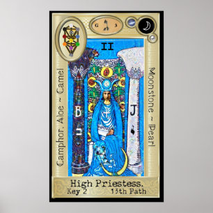 Ifdawn Deepdroom Tarot Key 2 ~ The High Priestess Poster
