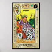 Ifdawn Deepdroom Tarot Key 3 ~ The Empress Poster (Voorkant)