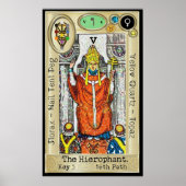 Ifdawn Deepdroom Tarot Key 5 ~ The Hierophant Poster (Voorkant)