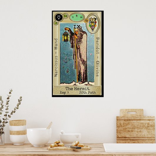 Ifdawn Deepdroom Tarot Key 9 ~ The Hermit Poster (Keuken)