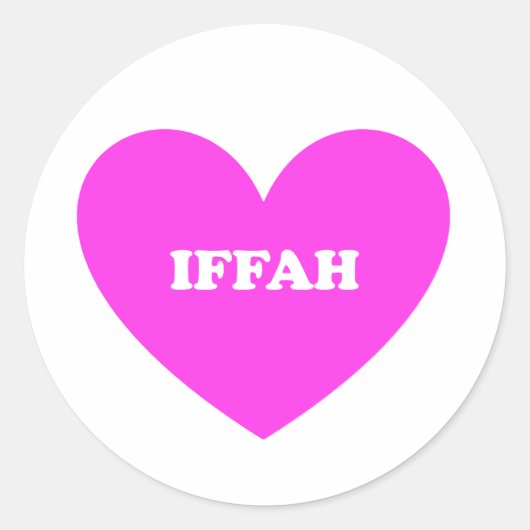 Iffah Ronde Sticker (Voorkant)