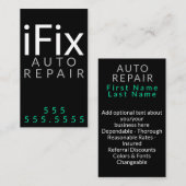 iFix. AUTO Repair COMPUTER Repair  Visitekaartje (Voorkant / Achterkant)