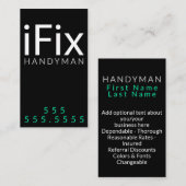 iFix. Handyman Repair Business  Visitekaartje (Voorkant / Achterkant)