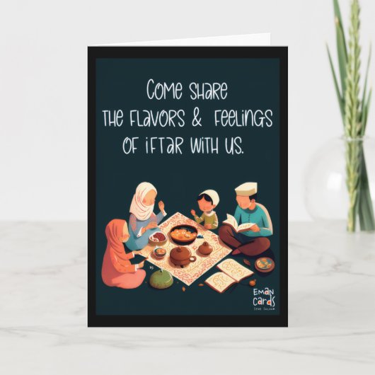 Iftaar Uitnodiging - Familiemaaltijd (Voorkant)