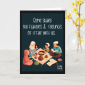 Iftaar Uitnodiging - Familiemaaltijd (Gele Bloem)