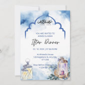 Iftar diner uitnodiging ramadan blauwe moskee (Voorkant)