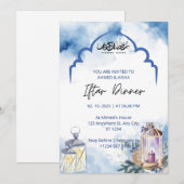 Iftar diner uitnodiging ramadan blauwe moskee (Voorkant / Achterkant)