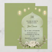 Iftar diner uitnodiging ramadan bloem moskee (Voorkant / Achterkant)