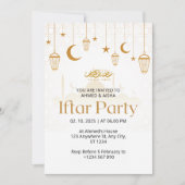 Iftar diner uitnodiging ramadan lentern en moskee (Voorkant)