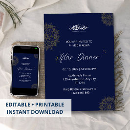 Iftar diner uitnodiging ramadan marine