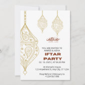 Iftar diner uitnodiging ramadan met lentern (Voorkant)