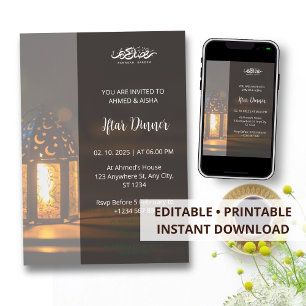 Iftar diner uitnodiging ramadan moskee