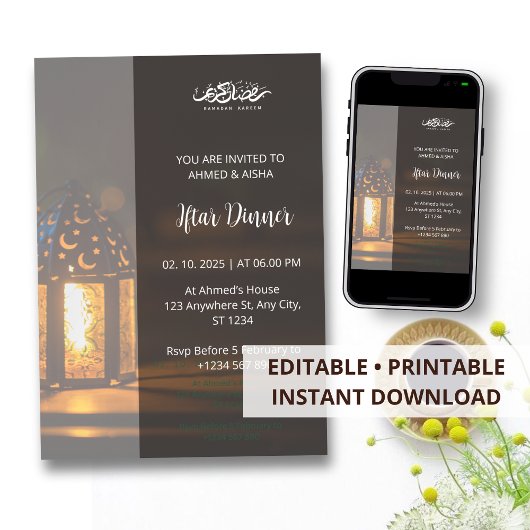 Iftar diner uitnodiging ramadan moskee