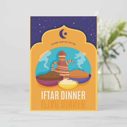 Iftar-dinerfeest Kaart (Staand voorkant)