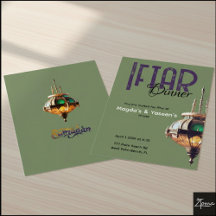 Iftar-dineruitnodiging Lantaarn Groen Paars