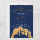 Iftar dineruitnodiging ramadan waterverf moskee kaart (Voorkant)