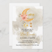 Iftar dineruitnodiging ramadan witte waterverf kaart (Voorkant / Achterkant)