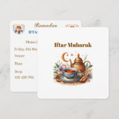 Iftar-dineruitnodigingen Feestdagenkaart (Voorkant / Achterkant)